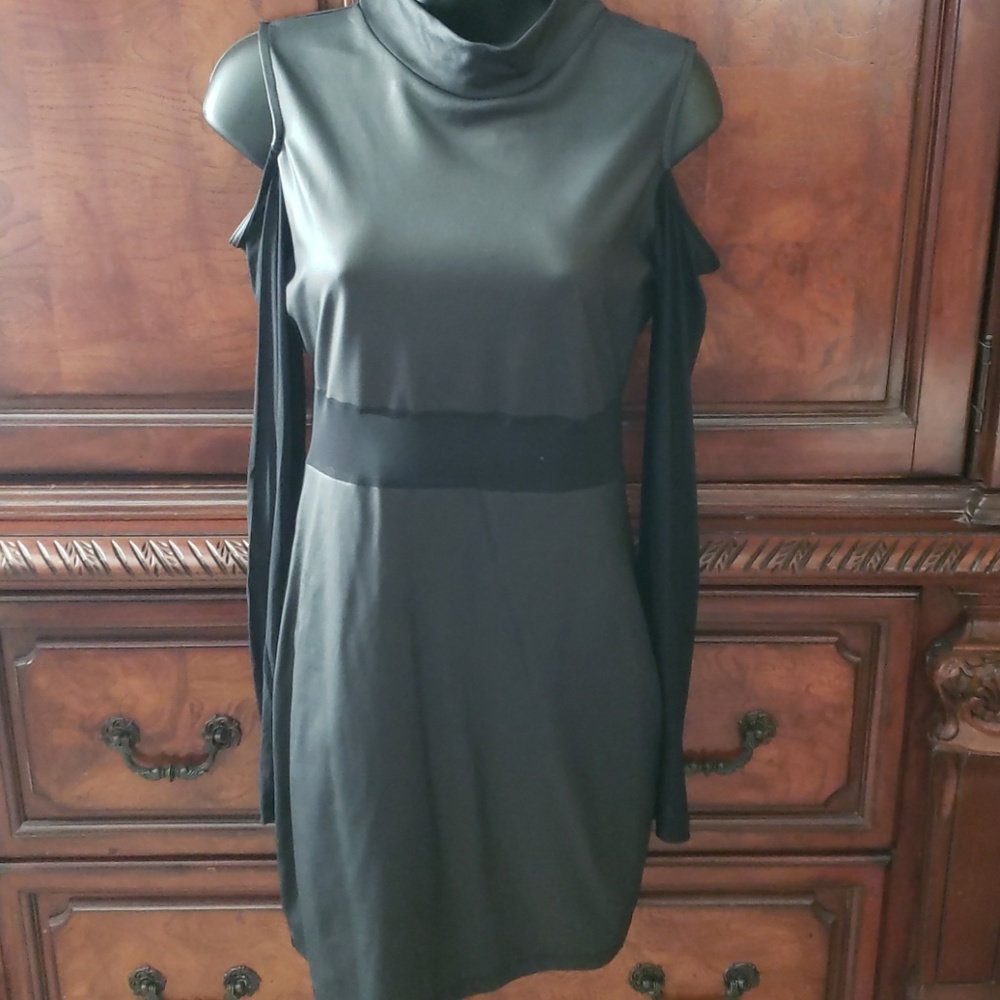 Sexy, Leather Little Black Dress
